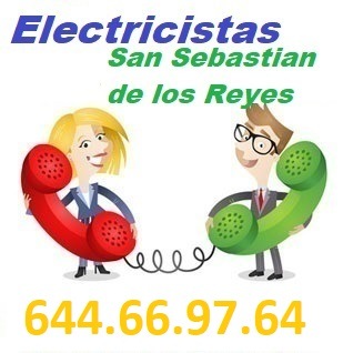 Telefono de la empresa electricistas San Sebastian de los Reyes